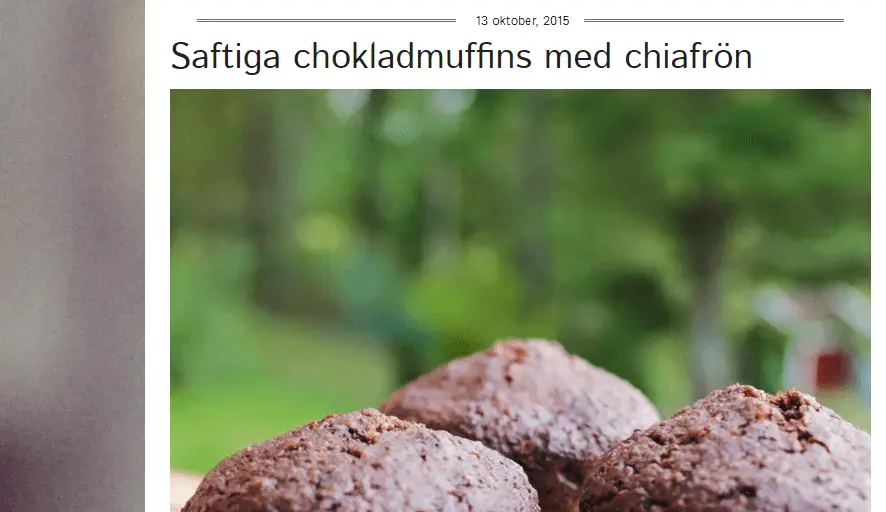 Saftiga chokladmuffins med chiafrön